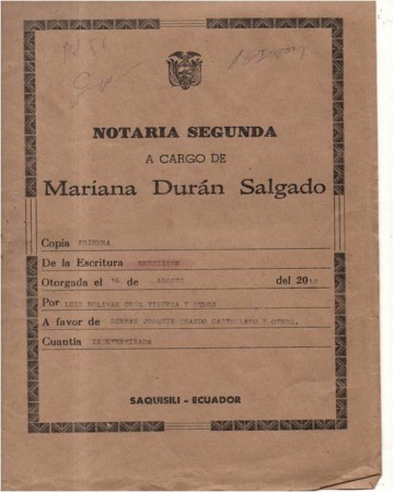 Rescisilación de la escritura de Derechos y Acciones 